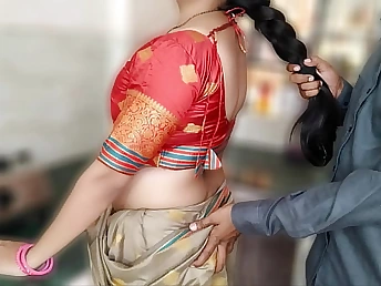 Sonu's first era fucking a bro-in-law in the cookhouse - a hot creampie surprise!