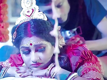 Dishevelled Hindi Audio: First time college step breast-feed gets a ballpark anal creampie in POV