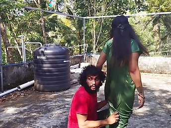 Mallu lovers Vaishnavy and Sharun Raj get wild in hot outdoor doggy-style dissimulate with hot and steamy nipple dissimulate