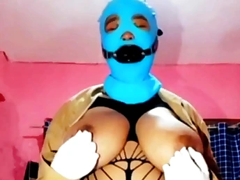 Real homemade vid of Innate XXL Hooters College Damsel getting torn up with large faux-cocks