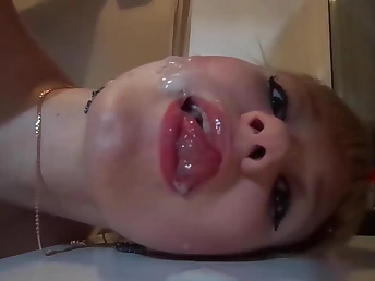 Caucasian amateur babe gets anal boned