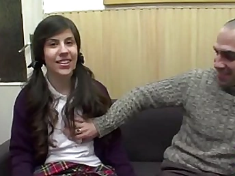 Itziar Moncada, the skinny 18yo dark haired, gets jiggish with rich parents in a utter-length video