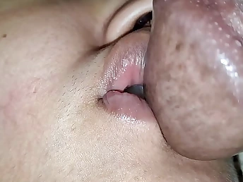 Sonny's internal ejaculation for his stepmommy's cock-squeezing chocolate-colored coochie