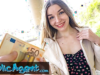 Eyewitness Nice Youthful Ukrainian Stunner with Flossy Honeypot Get Drilled in Public Agent's Bang-out