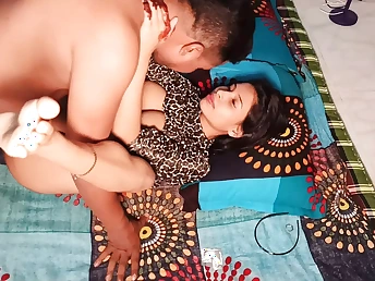 Naughty Indian stunner gets pummeled firm in her cock-squeezing vulva in the middle of the night