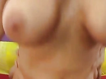 Blonde housewife with immense cupcakes gave a oral to her fellow