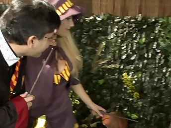 Hard-core act surrounding a scorching filly & will not hear of alms-man - Harcorecore!