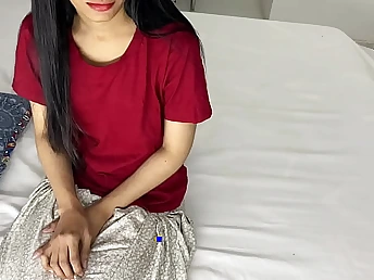 Desi Indian stepmom with a juicy booty begs be advantageous to my steadfast flannel all round front be beneficial to me