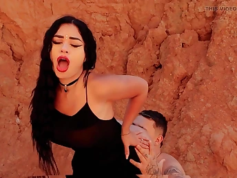 Desi-spanish babe with big tits gets pounded prevalent doggy-style until I make her come