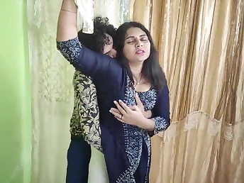 Churidar Teases & Pulverized Bare-chested: Snotty Bedroom Romance with Mallu Babe & Vaishnavy & Sharun