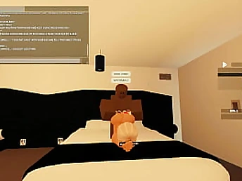 Roblox Porn: Blacked mega-bitch heads horny with harsh ass-fuck & abysm throating