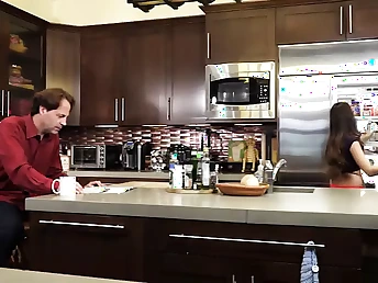 Iris Rose's parent caresses her in this pawing sesh