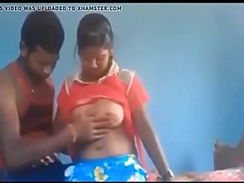 Steamy Desi couple pulp their gigantic melons & butts in a homemade movie be required of your viewing sheer pleasure