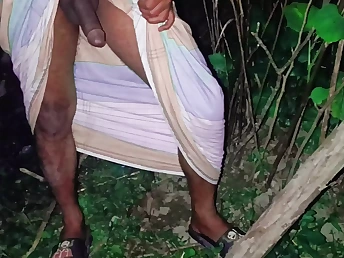 Neighbour Bhabhi's first-ever time with Anal invasion: Desi housewife gets her bum penetrated outdoors and takes a jizz shot on her face