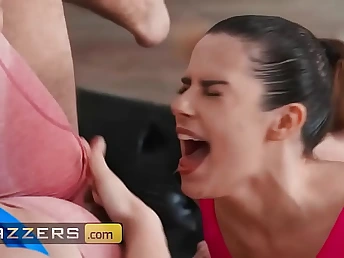 Keira Croft & Chanel Camryn moisten & sex-mad in a sizzling yoga session with Mick Blue