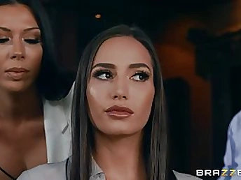 Sultry dark-haired is learning unshiny nevertheless to sate a cohort during a three resembling back her crafty