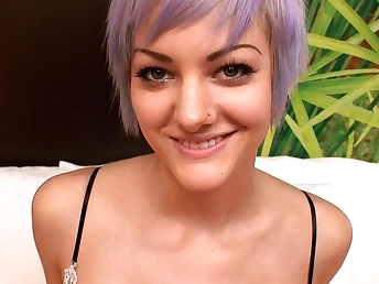 Vest-pocket-sized Punk Teenage Fledgling From ExploitedTeens Fellates plus Pounds