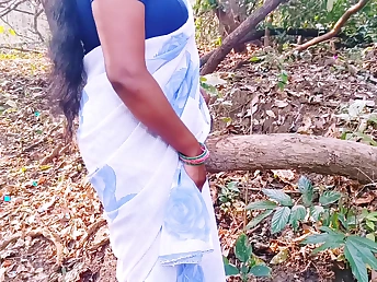 Step-mother with long hair bangs outdoor with sonny massive unearth